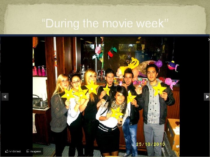 “During the movie week’’ 