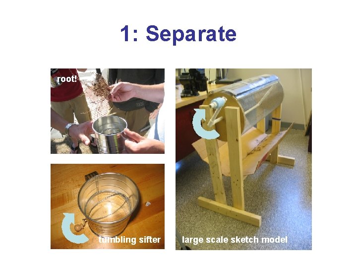 1: Separate root! tumbling sifter large scale sketch model 