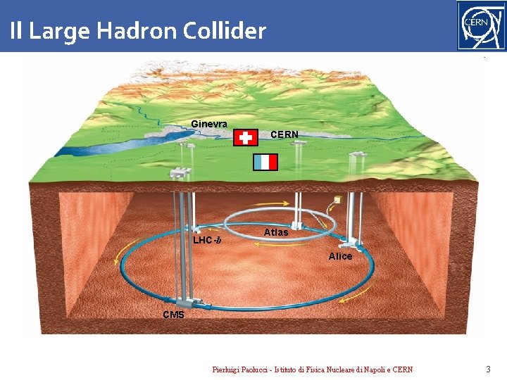 Il Large Hadron Collider Ginevra LHC-b CERN Atlas Alice CMS Pierluigi Paolucci - Istituto