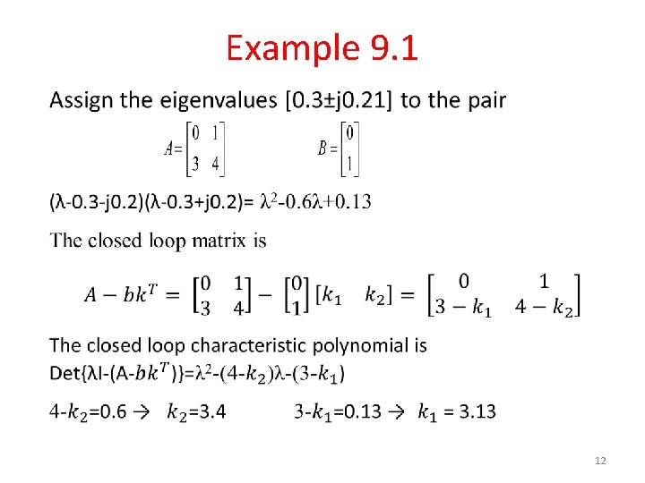 Example 9. 1 • 12 