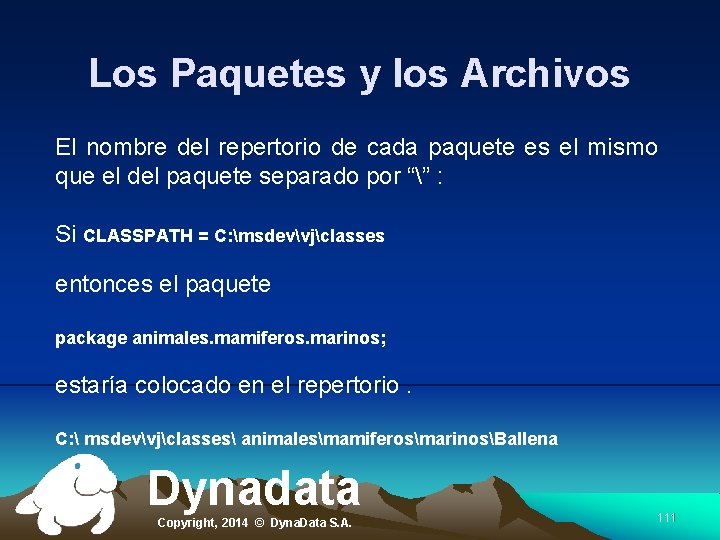 Los Paquetes y los Archivos El nombre del repertorio de cada paquete es el