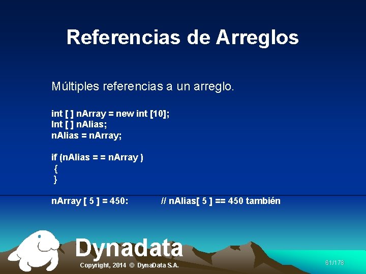 Referencias de Arreglos Múltiples referencias a un arreglo. int [ ] n. Array =