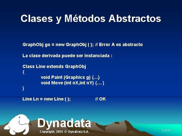 Clases y Métodos Abstractos Graph. Obj go = new Graph. Obj ( ); //