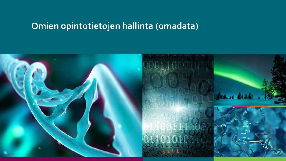 Omien opintotietojen hallinta (omadata) 14 10. 9. 2020 Omien opintotietojen hallinta (omadata) 14 10. 9. 2020