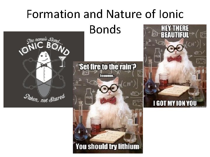 Formation and Nature of Ionic Bonds 