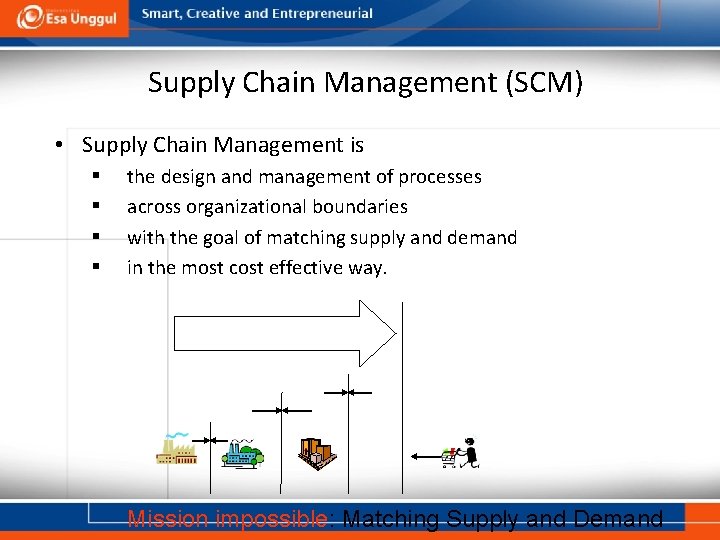 Supply Chain Management (SCM) • Supply Chain Management is § § the design and