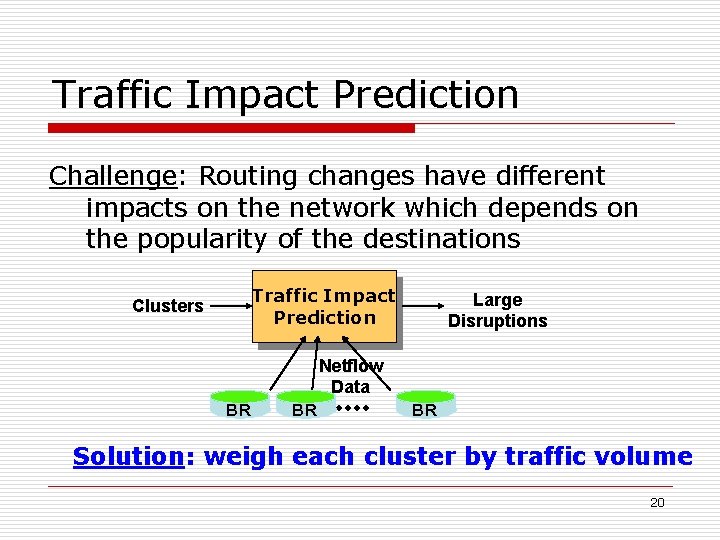 Traffic Impact Prediction Challenge: Routing changes have different impacts on the network which depends