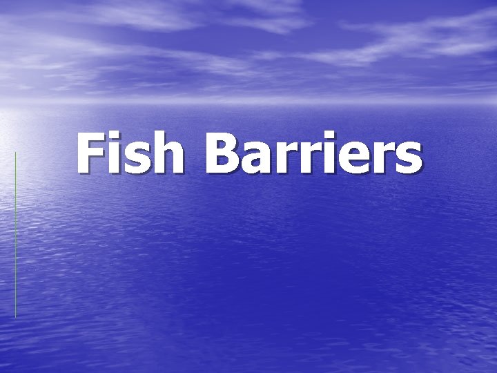 Fish Barriers 