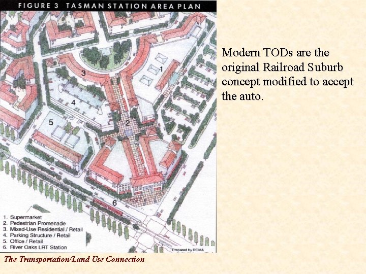  • Modern TODs are the original Railroad Suburb concept modified to accept the