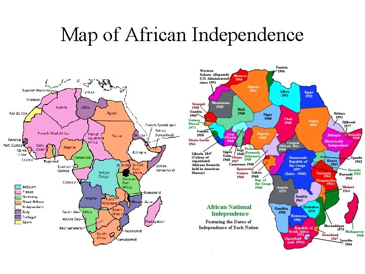 Map of African Independence 
