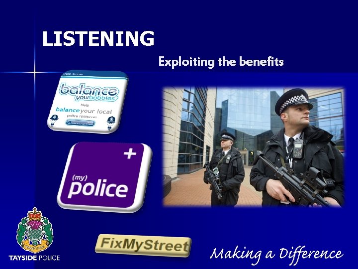 NOT PROTECTIVELY MARKED LISTENING Exploiting the benefits 