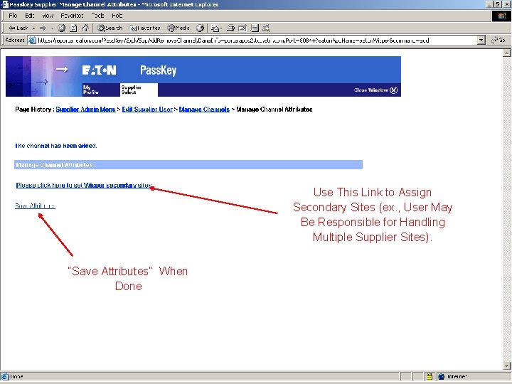 Use This Link to Assign Secondary Sites (ex. , User May Be Responsible for