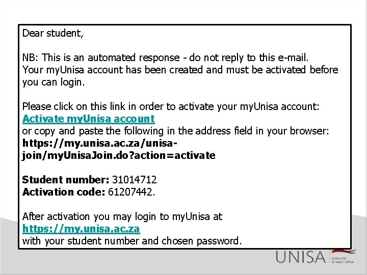 Dear student, NB: This is an automated response - do not reply to this Dear student, NB: This is an automated response - do not reply to this