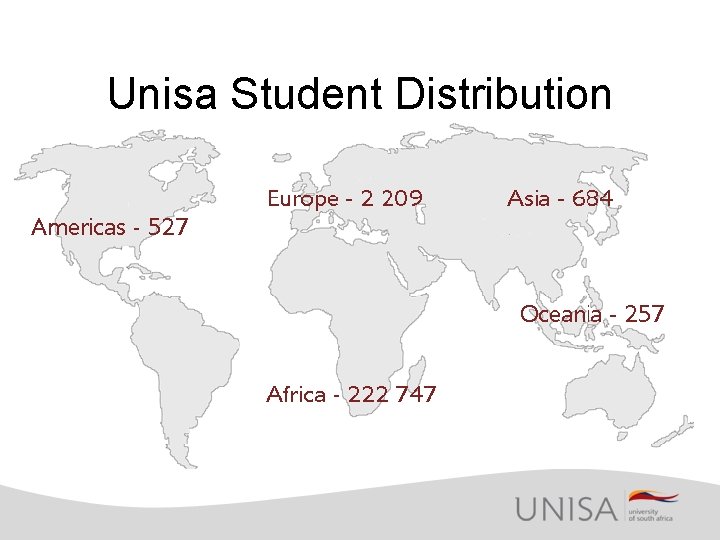 Unisa Student Distribution 668 Unisa Student Distribution 668