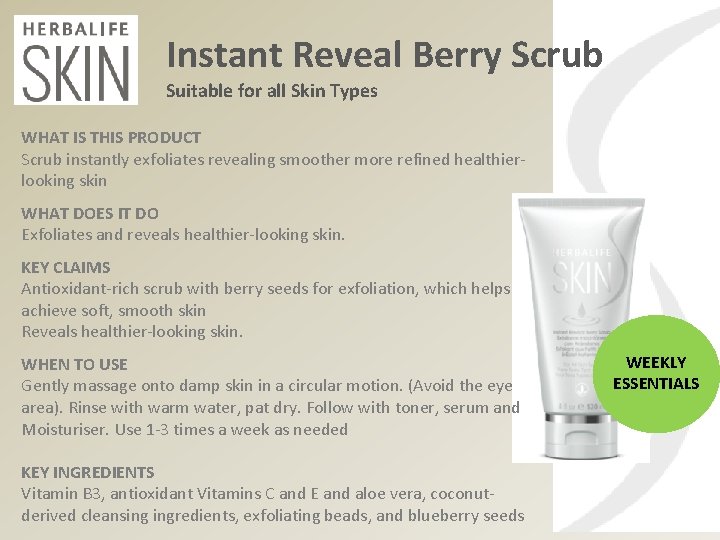 herbalife face scrub