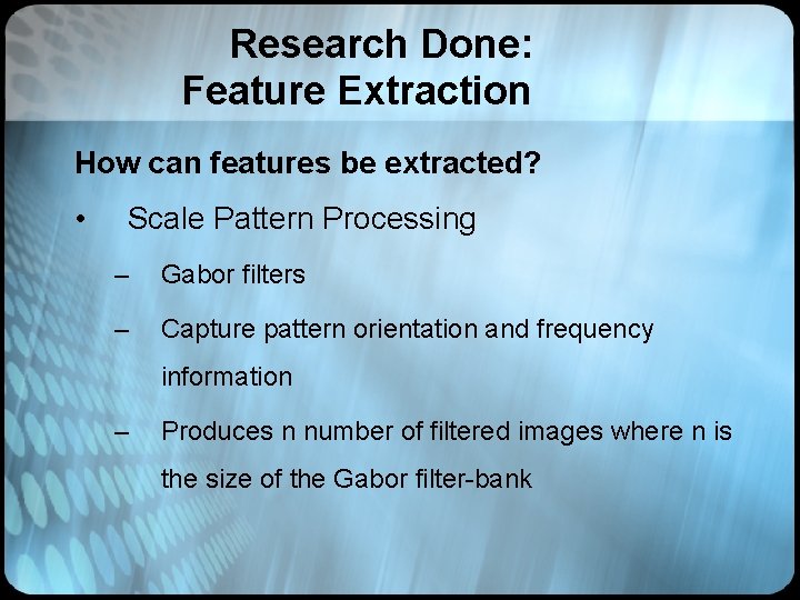 Image Pattern Recognition The identification of animal species