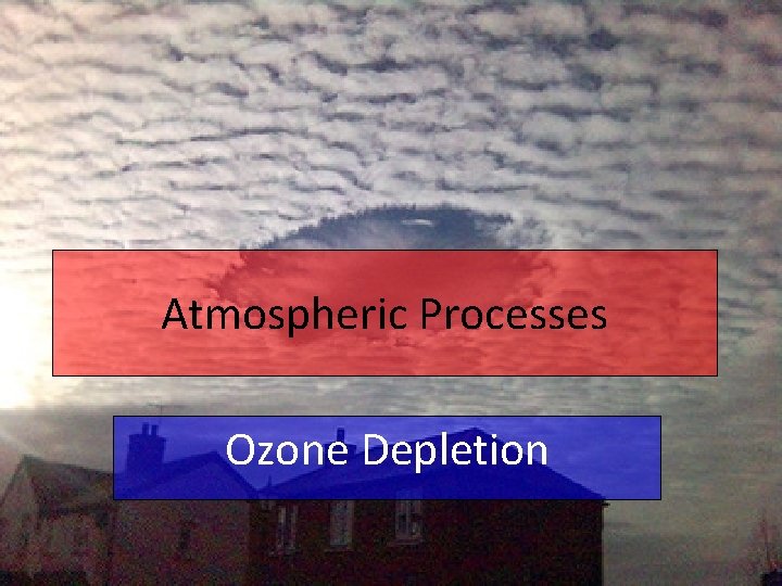 Atmospheric Processes Ozone Depletion 