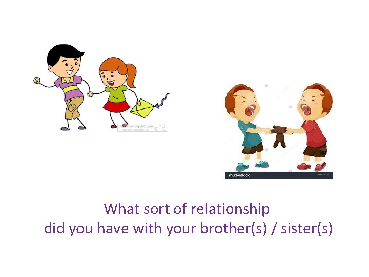 What sort of relationship did you have with your brother(s) / sister(s) 