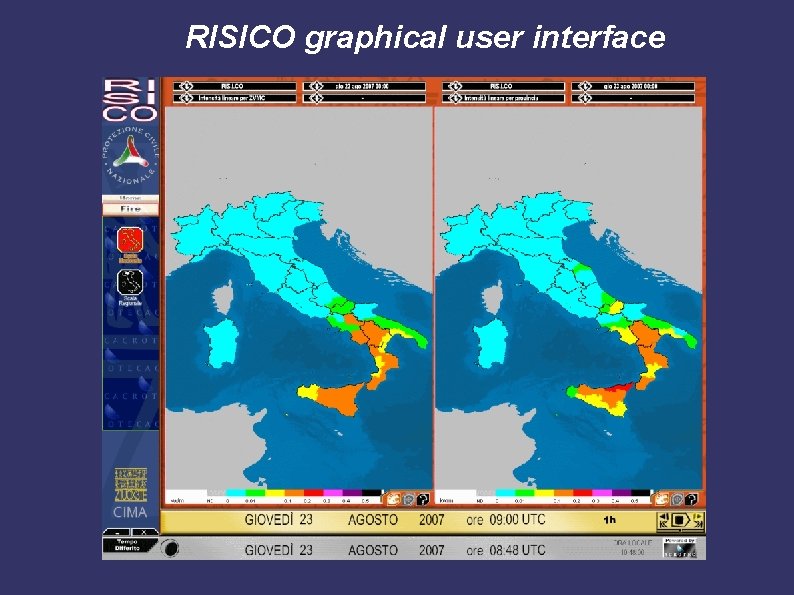 RISICO graphical user interface 