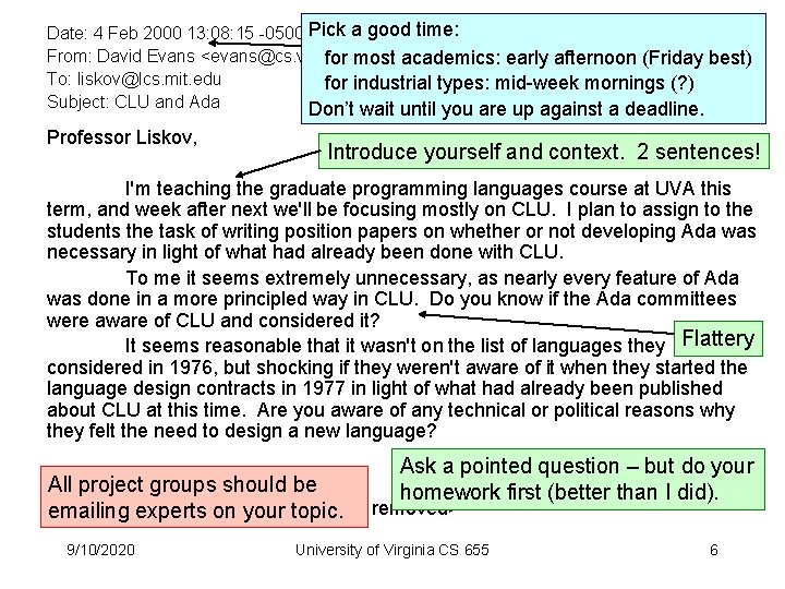 Date: 4 Feb 2000 13: 08: 15 -0500 Pick a good time: From: David