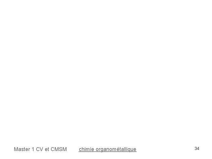 Master 1 CV et CMSM chimie organométallique 34 