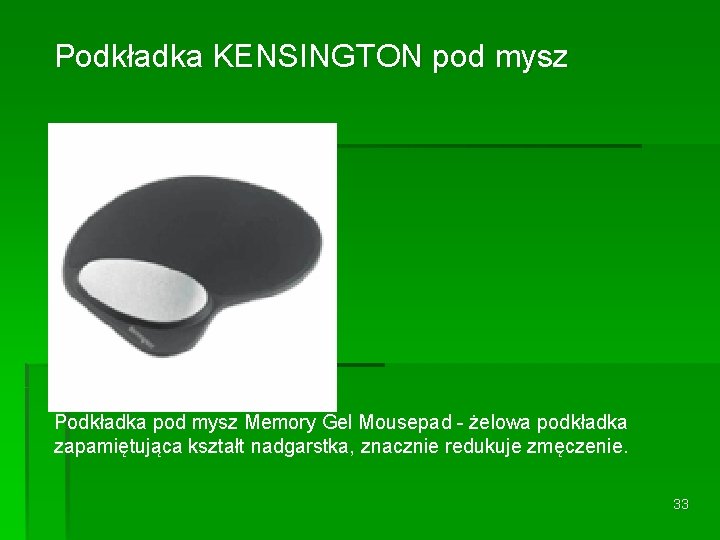 Podkładka KENSINGTON pod mysz Podkładka pod mysz Memory Gel Mousepad - żelowa podkładka zapamiętująca