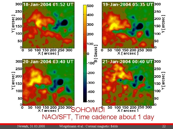 SOHO/MDI NAO/SFT, Time cadence about 1 day Newark, 31. 03. 2008 Wiegelmann et al.