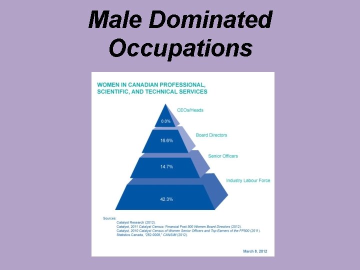 Male Dominated Occupations 