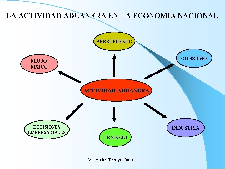 LA ACTIVIDAD ADUANERA EN LA ECONOMIA NACIONAL PRESUPUESTO CONSUMO FLUJO FISICO ACTIVIDAD ADUANERA DECISIONES LA ACTIVIDAD ADUANERA EN LA ECONOMIA NACIONAL PRESUPUESTO CONSUMO FLUJO FISICO ACTIVIDAD ADUANERA DECISIONES