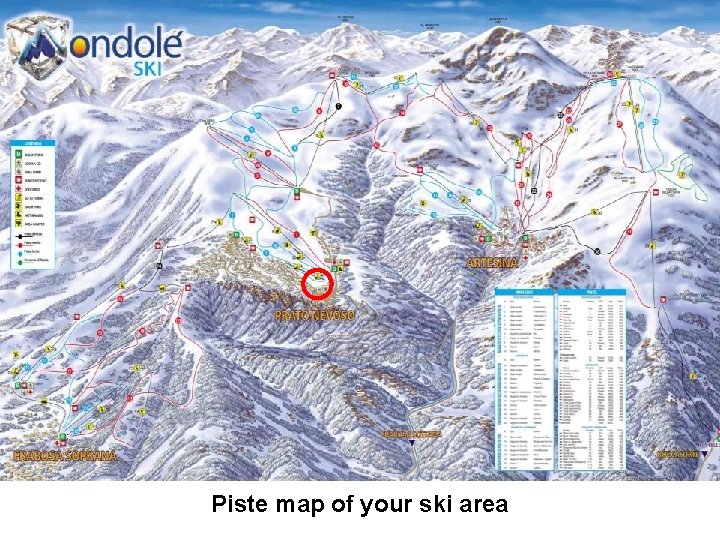 Piste map of your ski area 
