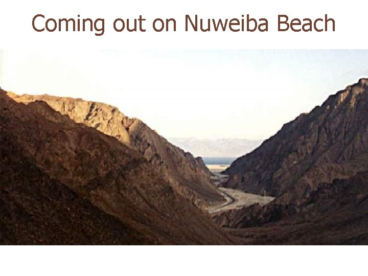 Coming out on Nuweiba Beach 