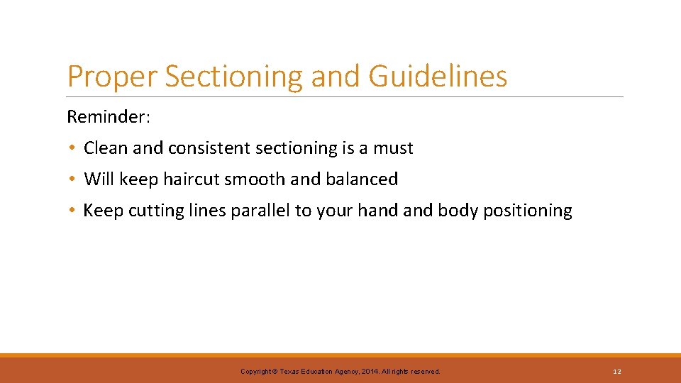 Proper Sectioning and Guidelines Reminder: • Clean and consistent sectioning is a must • Proper Sectioning and Guidelines Reminder: • Clean and consistent sectioning is a must •
