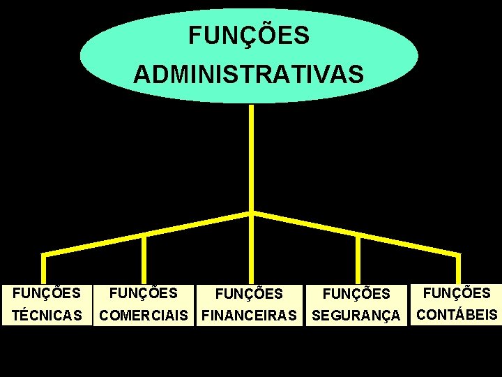 FUNÇÕES ADMINISTRATIVAS FUNÇÕES TÉCNICAS FUNÇÕES COMERCIAIS FINANCEIRAS FUNÇÕES SEGURANÇA CONTÁBEIS 