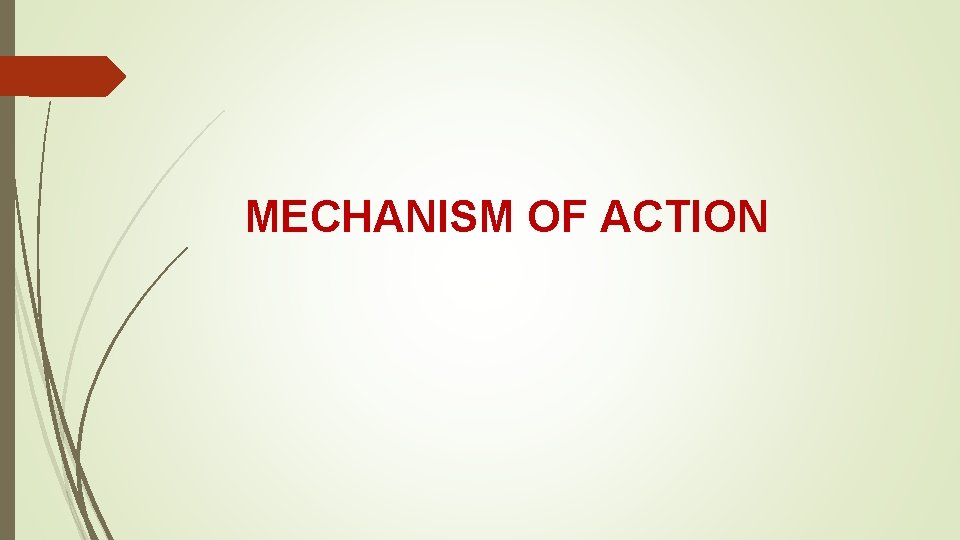 MECHANISM OF ACTION 