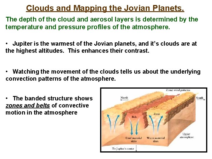 Clouds and Mapping the Jovian Planets. The depth of the cloud and aerosol layers