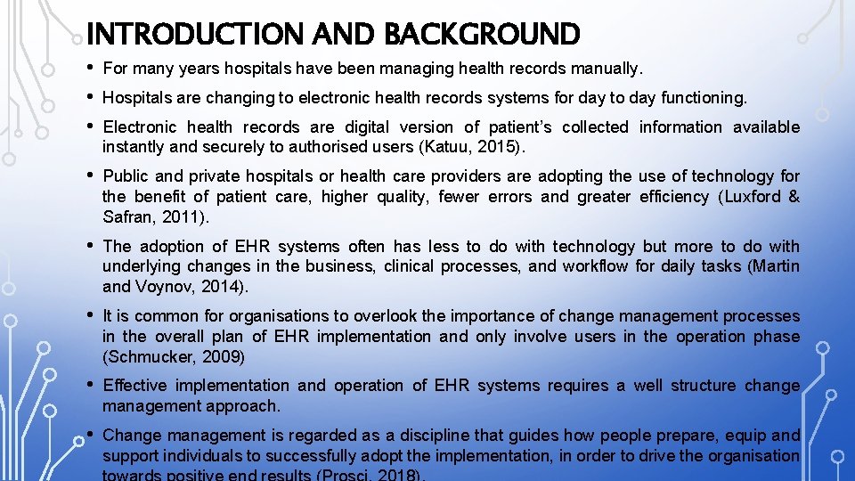 INTRODUCTION AND BACKGROUND • • • For many years hospitals have been managing health