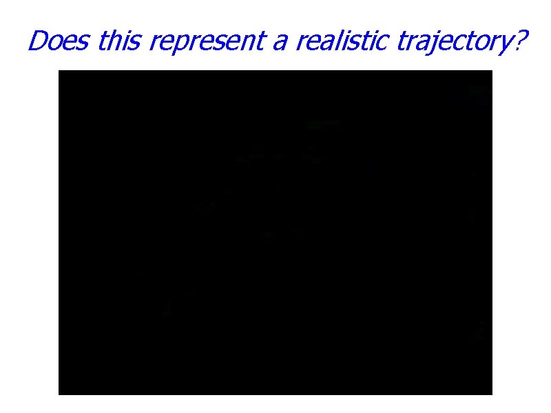 Does this represent a realistic trajectory? Does this represent a realistic trajectory?