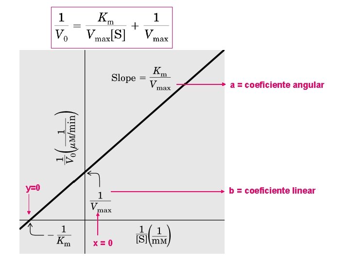 a = coeficiente angular y=0 b = coeficiente linear x = 0 a = coeficiente angular y=0 b = coeficiente linear x = 0