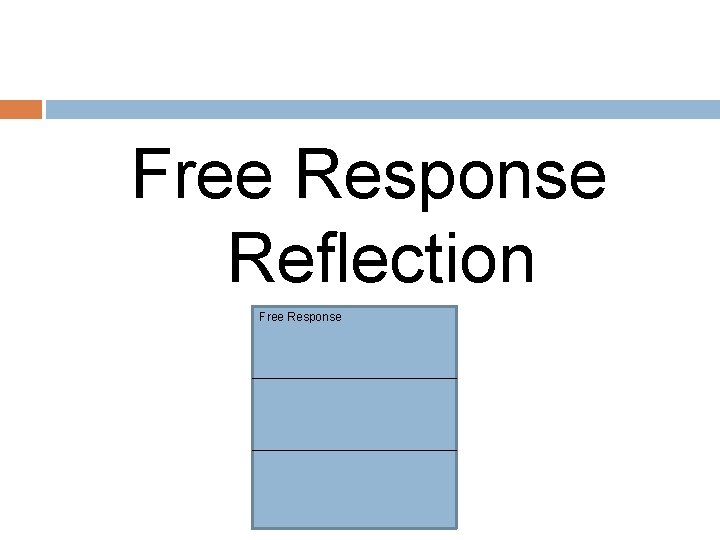 Free Response Reflection Free Response 