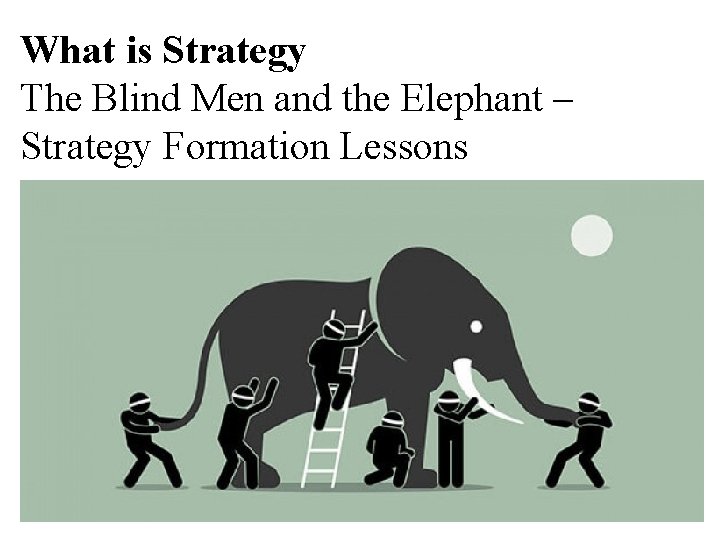 What is Strategy The Blind Men and the Elephant – Strategy Formation Lessons 