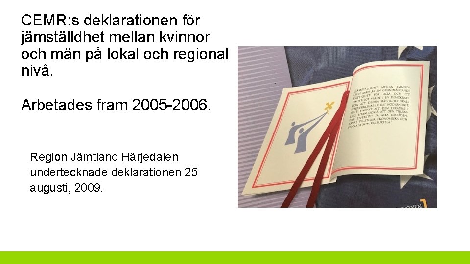 CEMR: s deklarationen för jämställdhet mellan kvinnor och män på lokal och regional nivå.