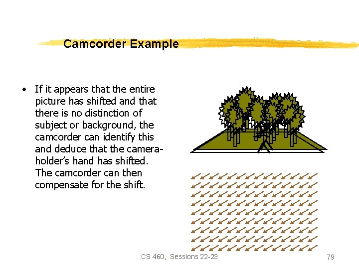 Camcorder Example • If it appears that the entire picture has shifted and that