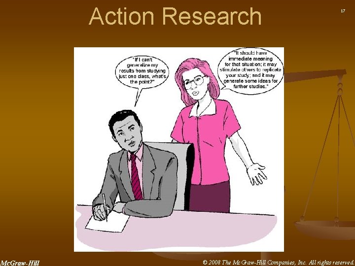 Action Research Mc. Graw-Hill 17 © 2008 The Mc. Graw-Hill Companies, Inc. All rights Action Research Mc. Graw-Hill 17 © 2008 The Mc. Graw-Hill Companies, Inc. All rights