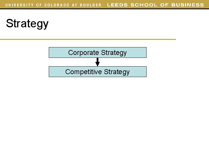 Strategy Corporate Strategy Competitive Strategy 