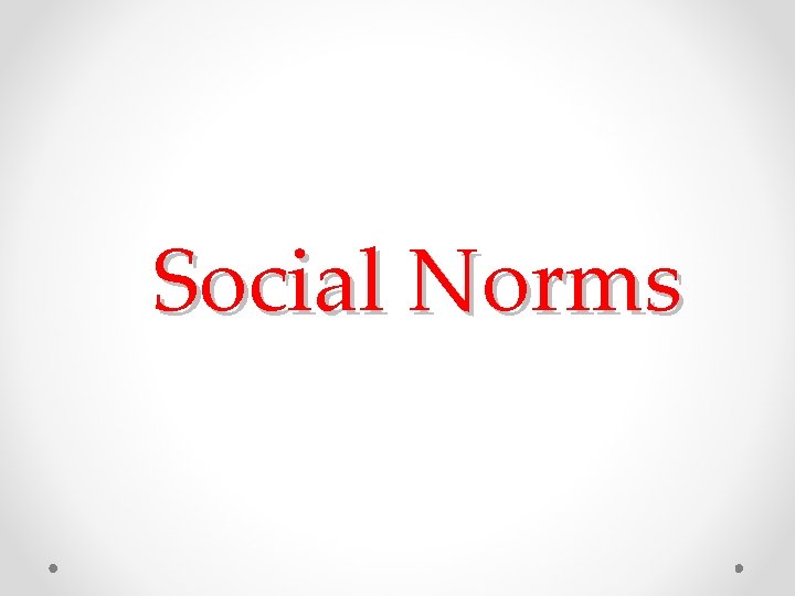 Social Norms 