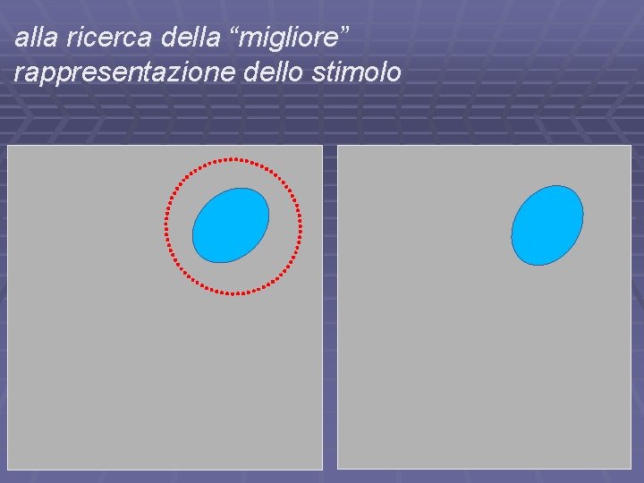 alla ricerca della “migliore” rappresentazione dello stimolo 
