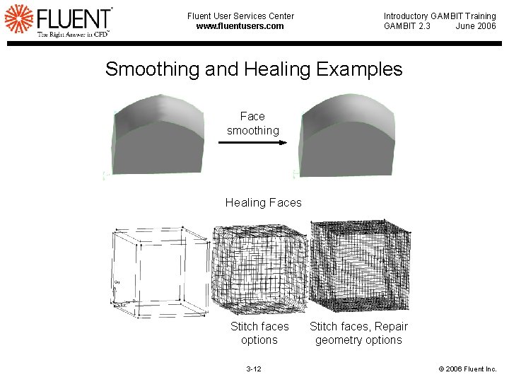 Fluent User Services Center www. fluentusers. com Introductory GAMBIT Training GAMBIT 2. 3 June