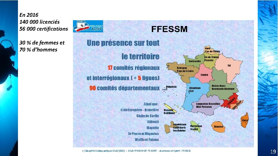 En 2016 140 000 licenciés 56 000 certifications 30 % de femmes et 70 En 2016 140 000 licenciés 56 000 certifications 30 % de femmes et 70