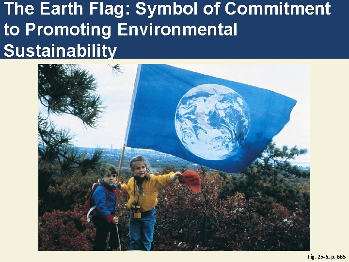 The Earth Flag: Symbol of Commitment to Promoting Environmental Sustainability Fig. 25 -6, p. The Earth Flag: Symbol of Commitment to Promoting Environmental Sustainability Fig. 25 -6, p.