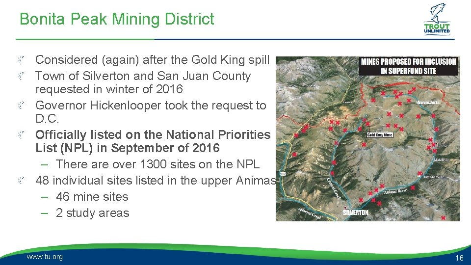 Bonita Peak Mining District Considered (again) after the Gold King spill Town of Silverton